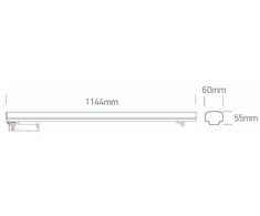40W LED linijinis šviestuvas į 3 fazių bėgelį, juodas, 3000/3500/4000K, 65664BT/B/V