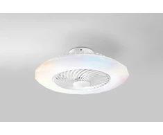40W LED lubinis šviestuvas - ventiliatorius SKYRON, baltas, CCT/RGB, dimeriuojamas