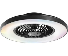 40W LED lubinis šviestuvas - ventiliatorius GARBIN, juodas, CCT, dimeriuojamas