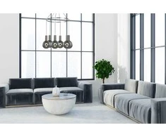 40W LED pakabinamas šviestuvas ARIA, chromo/dūmų sp., 3000K, dimeriuojamas