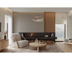 40W LED pakabinamas šviestuvas REINA, aukso/baltos sp., 3000/4000/6000K
