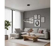 40W LED pakabinamas šviestuvas REINA, juodos/baltos sp., 3000/4000/6000K