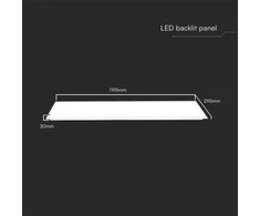 V-tac 40W LED panelė, 120x30cm, balta, 6500K