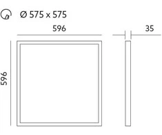 40W LED panelė CAPRI PREMIUM, 60x60cm, balta, 4000K