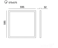 40W LED panelė DAVRO PREMIUM, balta, 4000K, 60x60cm, UGR<19
