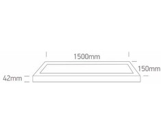 40W LED paviršinė panelė, balta, 150x15cm, CCT, 62150BFU/W/V