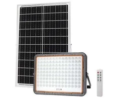 Bikuvalt 40W LED prožektorius su saulės baterija, juodas, 6000K, dimeriuojamas