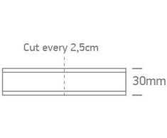 40W/m COB LED juosta, 24V, IP20, 1600LED/m, 4000K, 5m ritė, 7887B/C