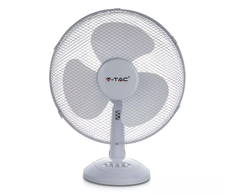 40W stalinis ventiliatorius V-TAC, 51cm, 3 greičių, baltas