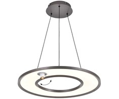41W LED pakabinamas šviestuvas VALERIA, šlifuotos pilkos sp., 3000K, 4336600