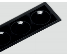 4,2W LED įleidžiamas šviestuvas FOSTER REC 2, 3000K (šiltai balta), juodas