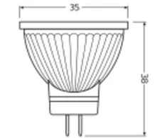 Ledvance 4,2W LED lemputė, GU4, 4000K