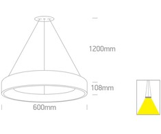 42W LED pakabinamas šviestuvas, baltas, 2700/3000/4000K, 62142NB/W/V
