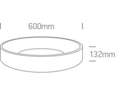 Lubinis šviestuvas 42W LED plafonas, antracito sp., 2700/3000/4000K, 120°, dimeriuojamas, 62142N/AN/V
