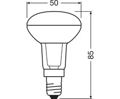 Osram 4,3W LED lemputė, E14, 2700K