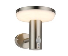 4.4W LED fasado šviestuvas OPTONICA, plieno sp., 3000K, su saulės baterija ir judesio davikliu