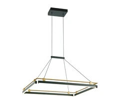 Italux Pakabinamas šviestuvas Merlot PND-54638S-44W-3K-BK-GD