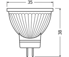 Ledvance 4,5W LED lemputė, GU4, 2700K, dimeriuojama