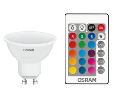 Osram 4,5W LED lemputė RETROFIT RGBW su nuotolinio valdymo pulteliu, 2700K, GU10, dimeriuojama