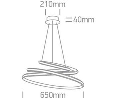 45W LED pakabinamas šviestuvas, baltas, 3000K, 63046A/W