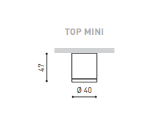 4,5W LED paviršinis šviestuvas TOP MINI, juodas, 3000K