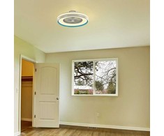 45W ventiliatorius su dimeriuojamu 35W LED šviestuvu, baltos/mėlynos sp., 3 greičių