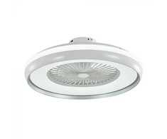 45W ventiliatorius su dimeriuojamu 35W LED šviestuvu, baltos/pilkos sp., 3 greičių