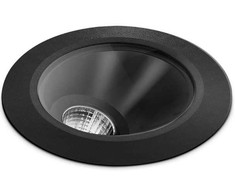 4,6/6,7/10,5W įleidžiamas į žemę lauko šviestuvas DARK M, juodas, 2700K, IP67, asimetrinis