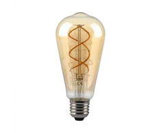 V-tac 4,8W LED filamentinė lemputė, ST64, E27, gintaro sp., 1800K
