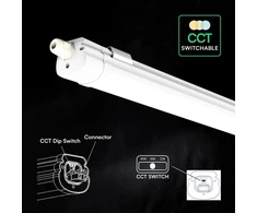 48W LED linijinis paviršinis šviestuvas G-SERIES, 150cm, baltas, 3000/4000/6500K, IP65