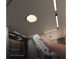 48W LED lubinis šviestuvas, baltos/medžio sp., 3000/4000/6000K, dimeriuojamas
