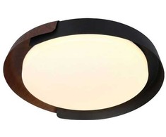 48W LED lubinis šviestuvas, juodos/medžio sp., 3000/4000/6000K, dimeriuojamas