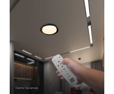 48W LED lubinis šviestuvas, juodos/medžio sp., 3000/4000/6000K, dimeriuojamas