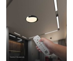 48W LED lubinis šviestuvas, juodos/pilkos sp., 3000/4000/6000K, dimeriuojamas