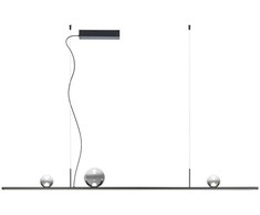 48W LED pakabinamas šviestuvas DUNE, juodu korpusu/dūmų sp. stiklas, 3000K, dimeriuojamas, 01-4302