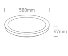 Lubinis šviestuvas 48W LED plafonas, šlifuoto aukso sp. korpusu, 3000K, 62148L/BGL/W