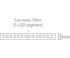 4,8W/m LED juosta, 4000K, 5m ritė, 7820W/C