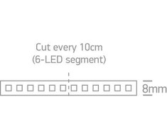 4,8W/m LED juosta, mėlyna šviesos sp., 5m ritė, 7820/BL