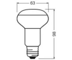 Osram 4,9W LED lemputė, E27, 2700K, dimeriuojama