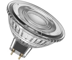 Ledvance 4,9W LED lemputė MR16, GU5.3, MR16, skaidri, 36°, 2700K, dimeriuojama