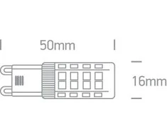 4W LED lemputė, G9, 3000K, 7103ALG/W