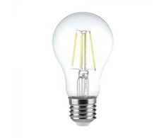 V-tac 4W LED filamentinė lemputė, A60, E27, 6500K