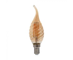 V-tac 4W LED filamentinė lemputė, E14, žvakės formos, gintaro sp., 2200K