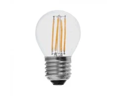V-tac 4W LED filamentinė lemputė, E27, G45, 3000K