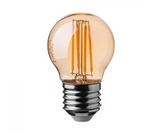 V-tac 4W LED filamentinė lemputė, E27, G45, gintaro sp., 2200K