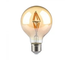 V-tac 4W LED filamentinė lemputė, E27, G80, gintaro sp., 2200K