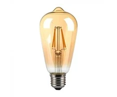 V-tac 4W LED filamentinė lemputė, E27, ST64, gintaro sp., 2200K