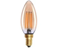 Italux 4W LED lemputė, E14, gintaro sp., 2200K, dimeriuojama