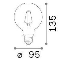 4W LED lemputė, E27, 3000K, 345840