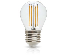 4W LED lemputė, E27, skaidri, 3000K